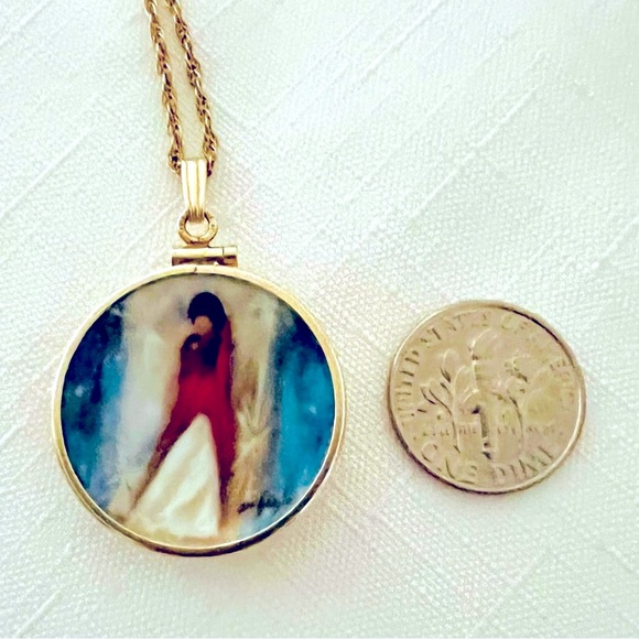 Necklace~De Grazia~Artist / Numbered & Signed / MiniatureโNavajo Madonnaโ/ H.P. - Picture 3 of 11